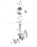 Motor Assembly Diagram and Parts List for 919165000  Craftsman Compressor