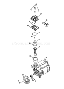 Compressor Pump Diagram Diagram and Parts List for 919165010  Craftsman Compressor
