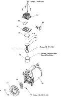 Motor Assy Diagram and Parts List for 919165190  Craftsman Compressor