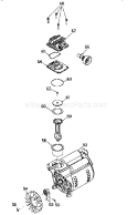 Compressor Pump Diagram and Parts List for 919165200  Craftsman Compressor