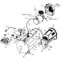 Air Compressor Diagram and Parts List for 919165540  Craftsman Compressor