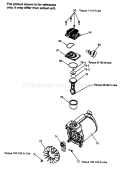 Pump Assy Diagram and Parts List for 919165570  Craftsman Compressor