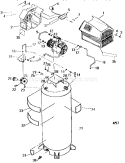 Air Compressor Diagram and Parts List for 919166600  Craftsman Compressor