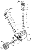 Compressor Pump Diagram and Parts List for 919166600  Craftsman Compressor