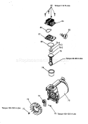Pump Assy Diagram and Parts List for 919167311  Craftsman Compressor