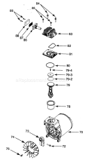 Pump Assy Diagram and Parts List for 919167361  Craftsman Compressor