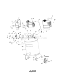 Air Compressor Diagram and Parts List for 919167400  Craftsman Compressor