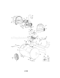 Air Compressor Diagram and Parts List for 919167610  Craftsman Compressor