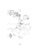 Air Compressor Diagram and Parts List for 919167630  Craftsman Compressor
