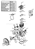 Pump Assy Diagram and Parts List for 919167802  Craftsman Compressor