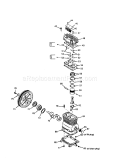 Crankcase Diagram and Parts List for 919175262  Craftsman Compressor