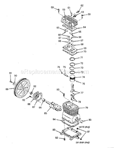 Page B Diagram and Parts List for 919176730  Craftsman Compressor