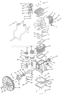 Air Compressor Pump Diagr... Diagram and Parts List for 919177250  Craftsman Compressor