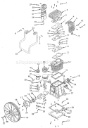 Air Compressor Pump Diagr... Diagram and Parts List for 919177450  Craftsman Compressor