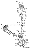 Pump Assy Diagram and Parts List for 919195410  Craftsman Compressor