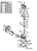 Pump Assy Diagram and Parts List for 919195411  Craftsman Compressor