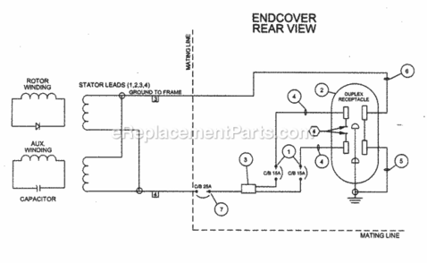 Page D Diagram and Parts List for 919670030  Craftsman Generator