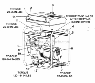 Page A Diagram and Parts List for 919670070  Craftsman Generator