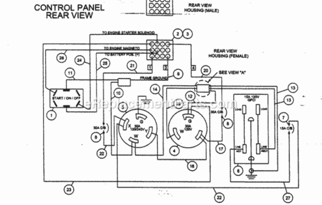 Page F Diagram and Parts List for 919670070  Craftsman Generator