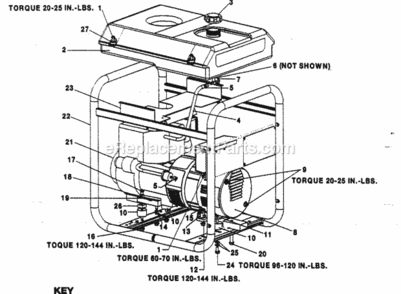 Page A Diagram and Parts List for 919679470  Craftsman Generator