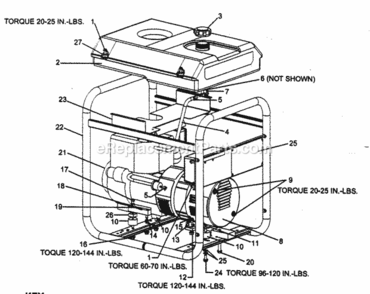 Page B Diagram and Parts List for 919679501  Craftsman Generator