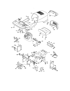 Chassis And Enclosures Diagram and Parts List for 9172736401  Craftsman Lawn Tractor