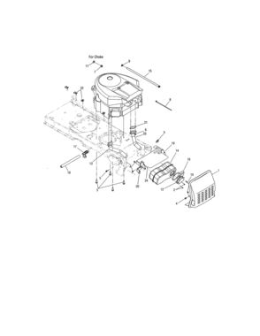 Muffler Diagram and Parts List for 24728933  Craftsman Lawn Tractor