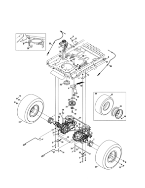 Transmission Diagram and Parts List for 247270520  Craftsman Engine