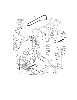 Ground Drive Diagram and Parts List for 917271632  Craftsman Lawn Tractor