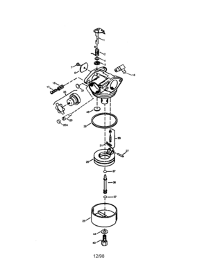 Part Location Diagram of 640288 Tecumseh Carburetor