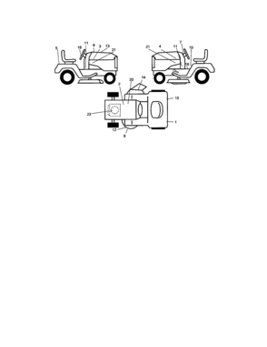 Decals Diagram and Parts List for 917275620  Craftsman Lawn Tractor