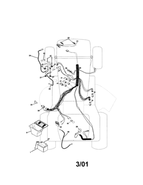 Part Location Diagram of 178439 Craftsman Lawn tractor wire harness