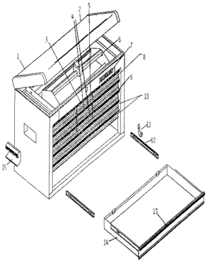 Unit Parts Diagram and Parts List for 65771  Craftsman Tool Stand & Cart