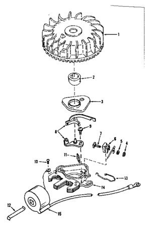 Magneto (tecumseh No. 5000) Diagram and Parts List for 143106010  Craftsman Engine