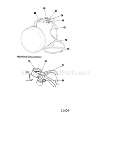 Portable Air Tank Diagram and Parts List for 92115201  Craftsman Compressor