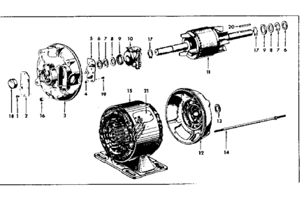 Unit Diagram and Parts List for 11319055  Craftsman Power Motor