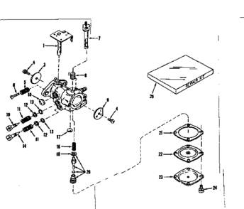 Carburetor No. 630893 (power Products) Diagram and Parts List for 143521021  Craftsman Engine