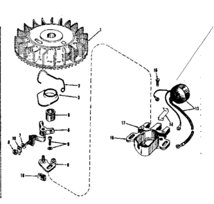 Part Location Diagram of 30561 Craftsman Stator assembly