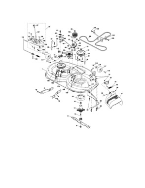 Mower Deck Diagram and Parts List for 917287120  Craftsman Lawn Tractor