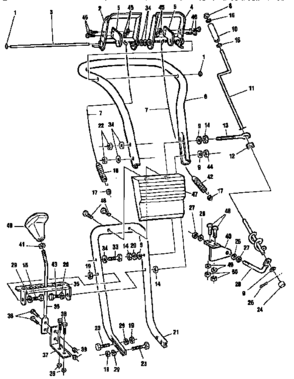 Upper Handle Assembly Diagram and Parts List for 88426  Craftsman Snow Blower