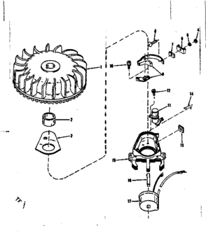 Magneto (wico Fw-2640) Diagram and Parts List for 143102230  Craftsman Engine