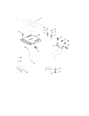 Seat Assembly Diagram and Parts List for 917273394  Craftsman Lawn Tractor