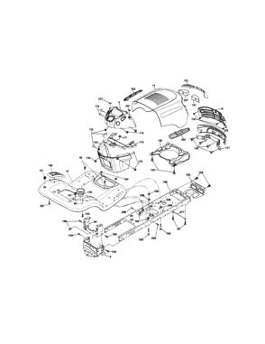 Chassis Diagram and Parts List for 917289070  Craftsman Lawn Tractor