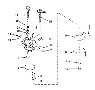 Part Location Diagram of 631888 Craftsman Shaft lever