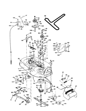 Mower Diagram and Parts List for 917277220  Craftsman Lawn Tractor