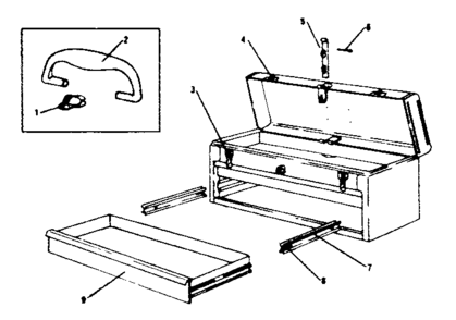 Unit Parts Diagram and Parts List for 706653340  Craftsman Tool Stand & Cart