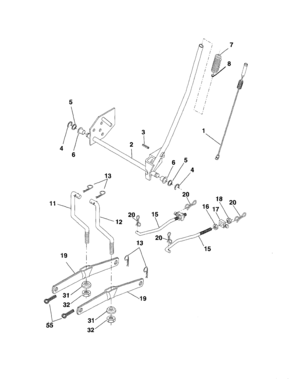 Lift Diagram and Parts List for 917287012  Craftsman Lawn Tractor