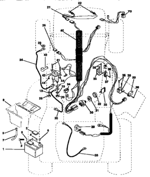 Electrical Diagram and Parts List for 917257632  Craftsman Lawn Tractor