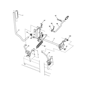 Lift Diagram and Parts List for 917286120  Craftsman Lawn Tractor