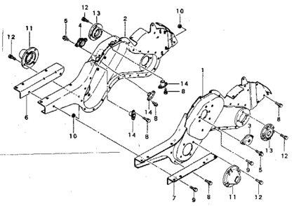 Transmission Case Diagram and Parts List for 636299950  Craftsman Engine